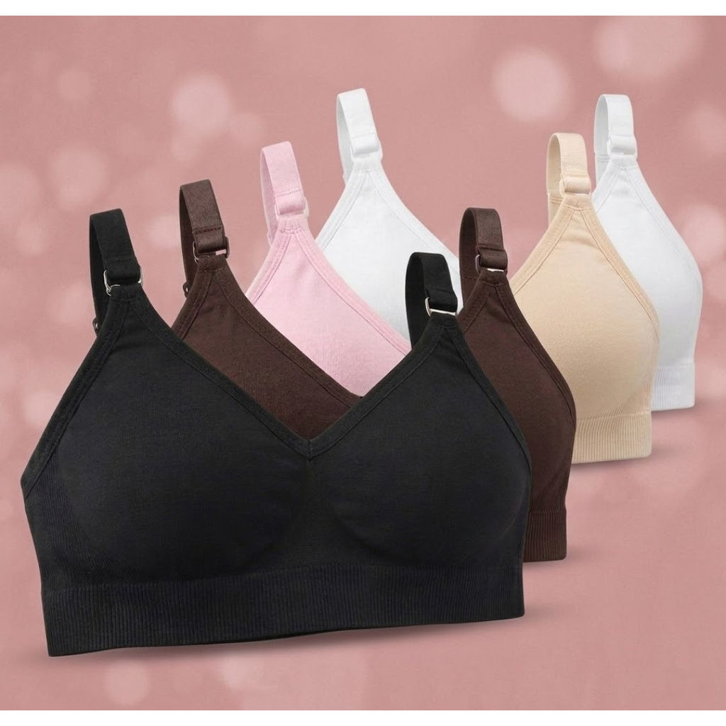 Sutiã Básico Sem Aro com Bojo Removível em Poliamida P ao G3 | Sustentabilidade e Conforto Diário