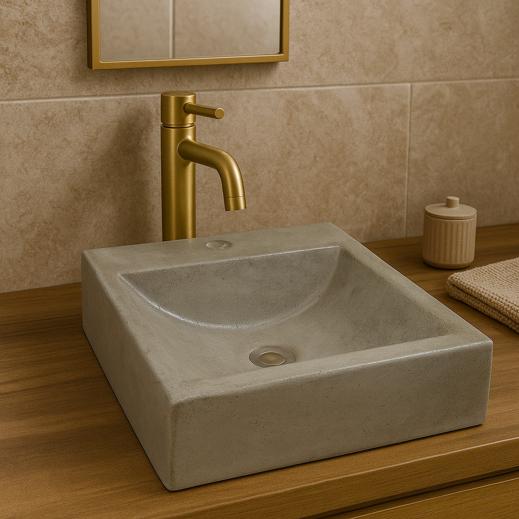 Cubas de Concreto de Sobrepor Resinadas para Banheiro com Acabamento Impermeável – Elegância e Durabilidade
