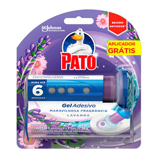 Desodorizador Sanitário Pato Gel Adesivo Lavanda 38g Ganhe Aplicador em Oferta na Shopee
