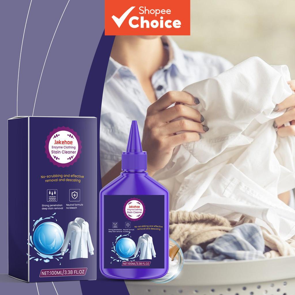 Removedor De Manchas Enzimáticas JAKEHOE 100ml Para Roupas , Limpador Amarelo E Molde , Graxa Suave Da CHIBEL