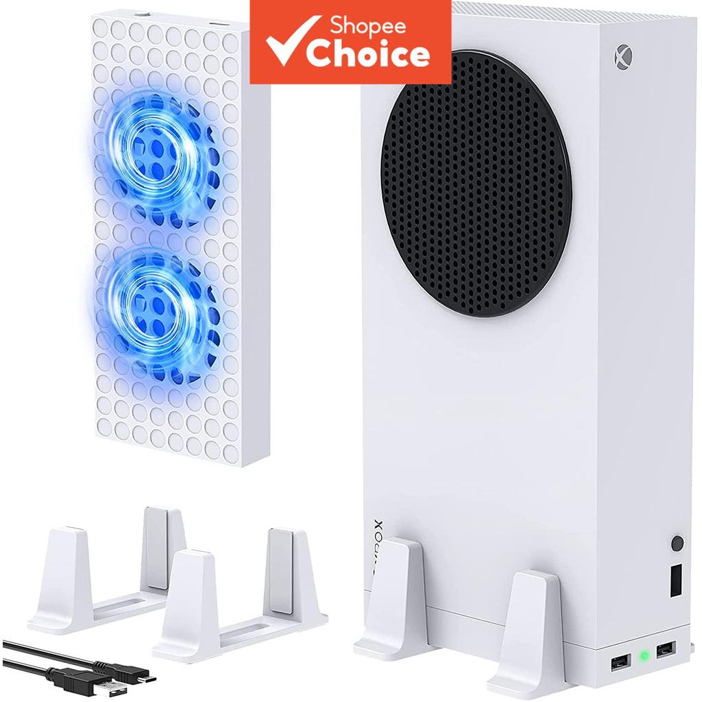  Suporte Vertical DOBE com Ventilador de Resfriamento para Xbox Series S, Acessórios com Porta de Entrada Tipo-C,