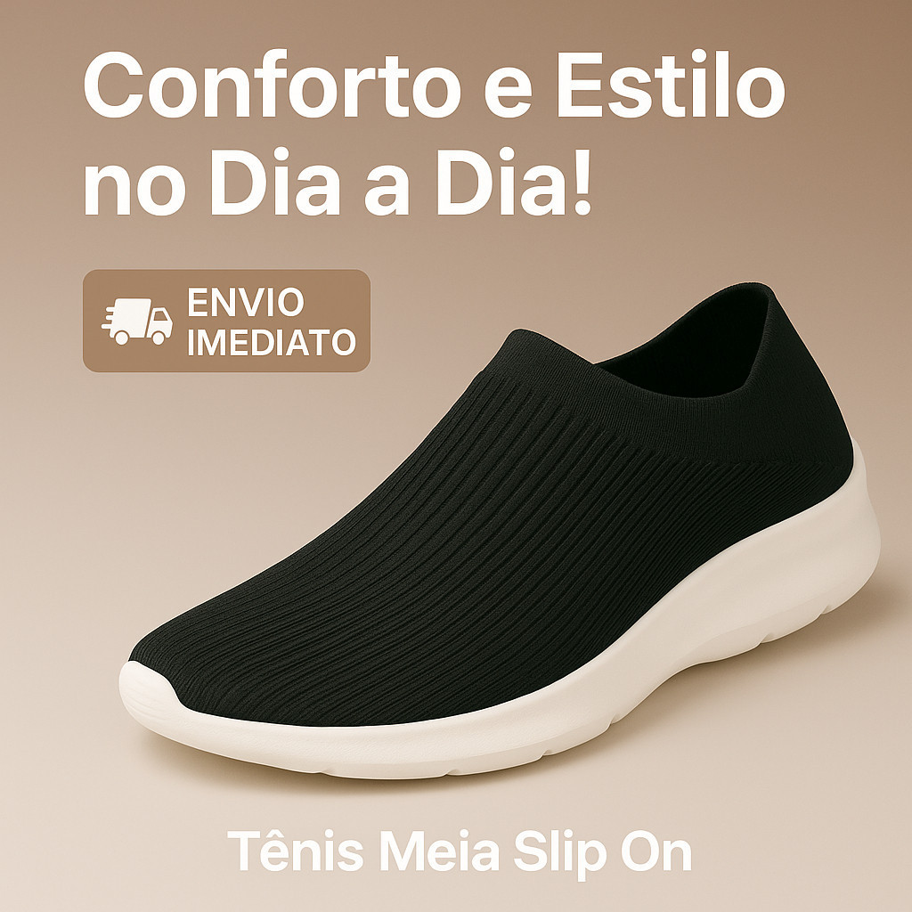 Tênis Slip On Meia Calce Fácil Caminhada Academia E Uso Diário Com Estilo Frete Grátis