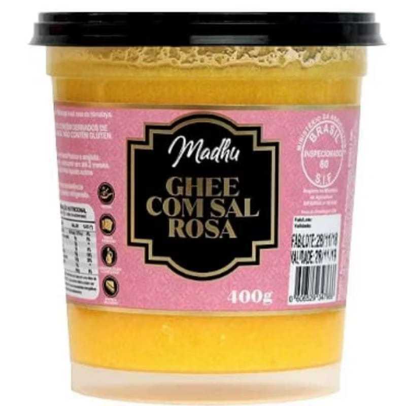 Manteiga Ghee Com Sal Rosa Madhu 400g em Oferta na Shopee
