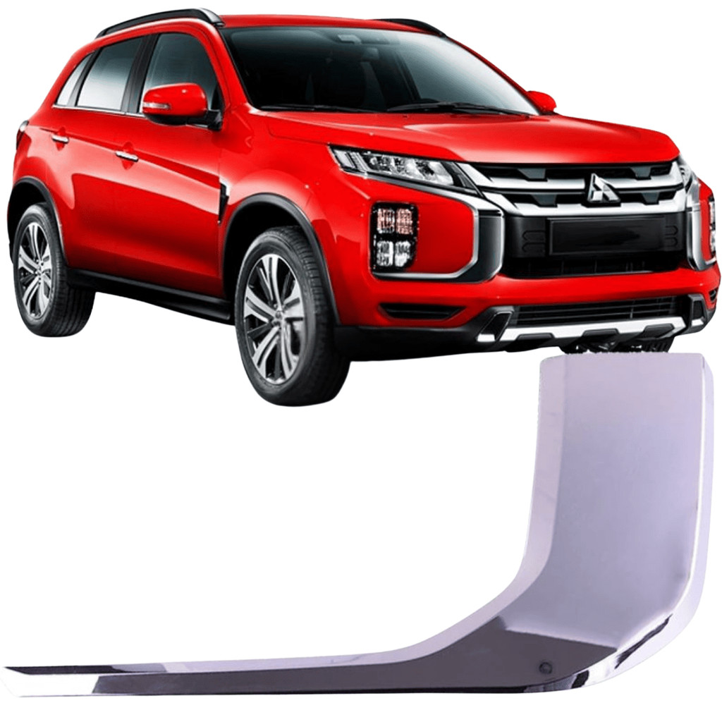 Moldura Inferior Cromada Parachoque Outlander Sport ASX de 2020 a 2022 - Direito