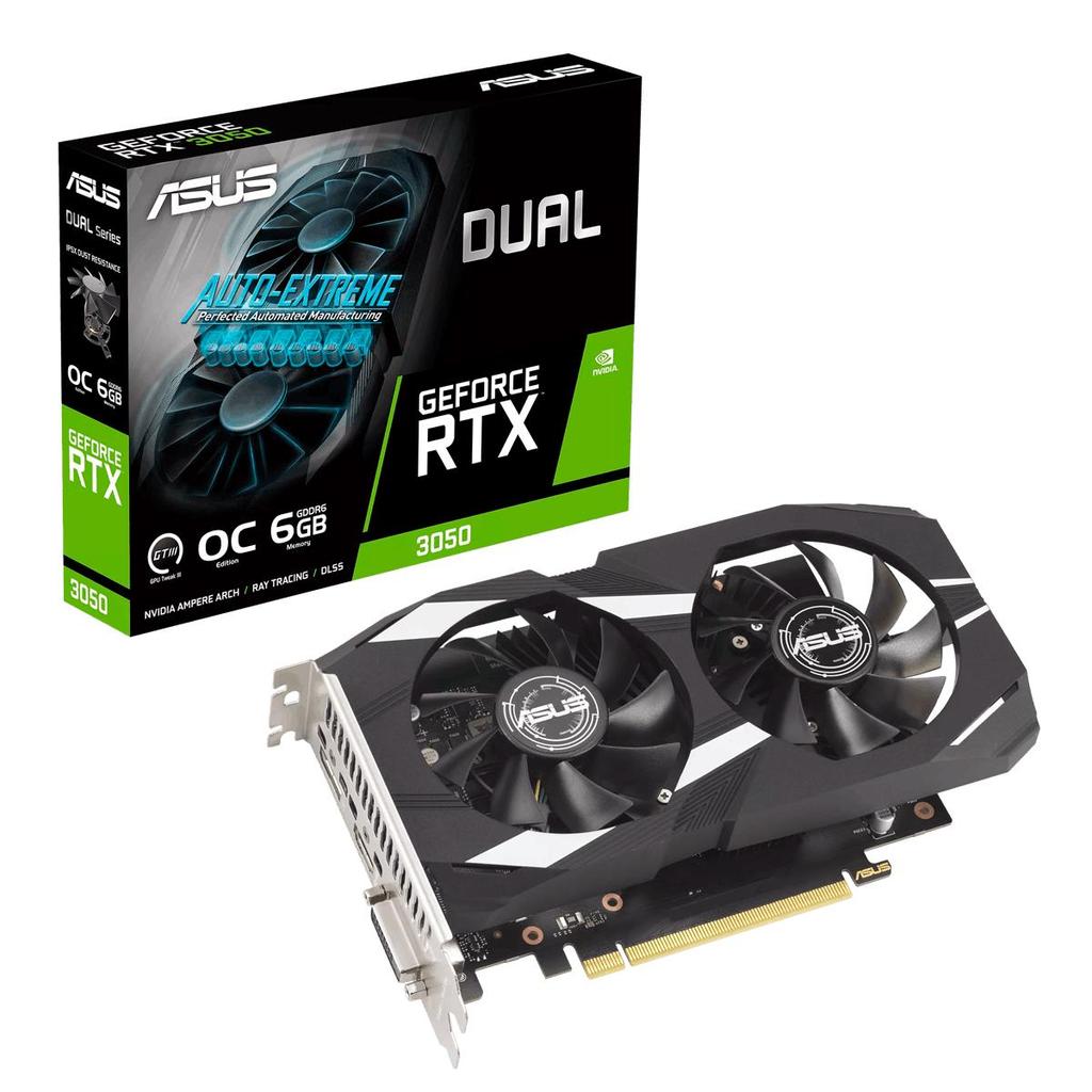 Placa de Vídeo Gpu Asus RTX 3050 Asus 6g Oc Nvidia 6gb Gddr6