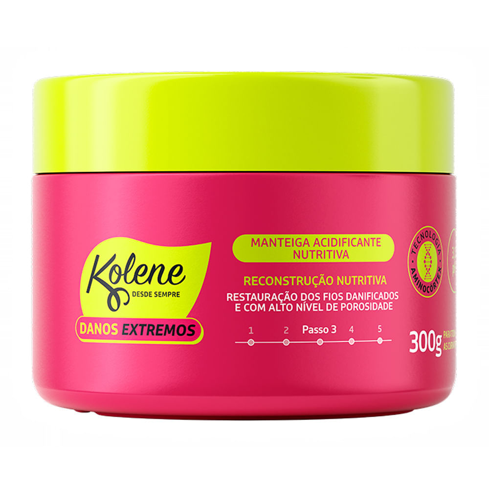 Manteiga Acidificante Nutritiva Kolene Danos Extremos 300g