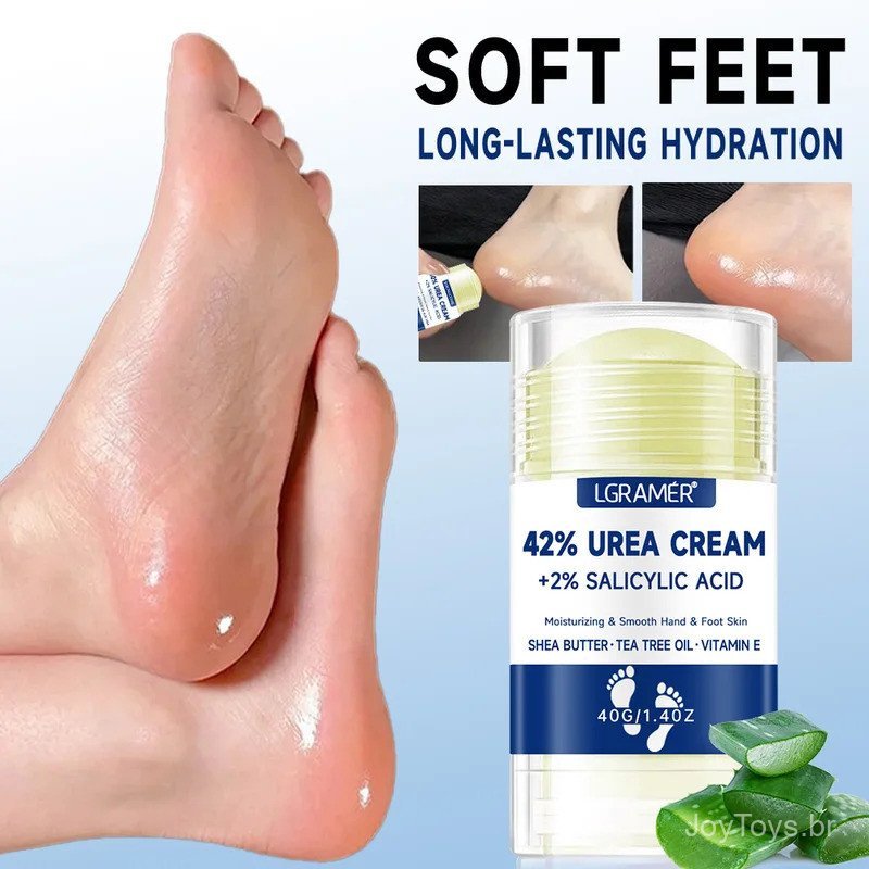 Creme para os Pés com 42% de Ureia + 2% de Ácido Salicílico, Cuidado Intensivo Hidratante para os Pés e Mãos, Creme Hidr