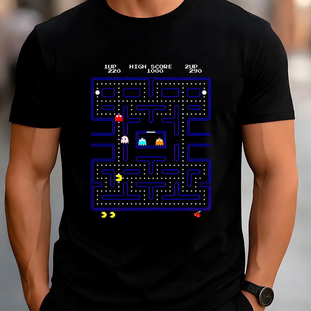 Camiseta Jogo Pac-Man Retrô VIdeogames Clássicos T-Shirt 100% Algodão Unissex Confortável