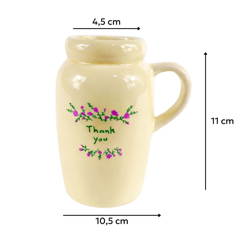 Detalhes do 3 Vasos Decorativo Pequeno Cerâmica Com Alça Mini Vasinho Plantinha Decoração Casa Mesa Presente