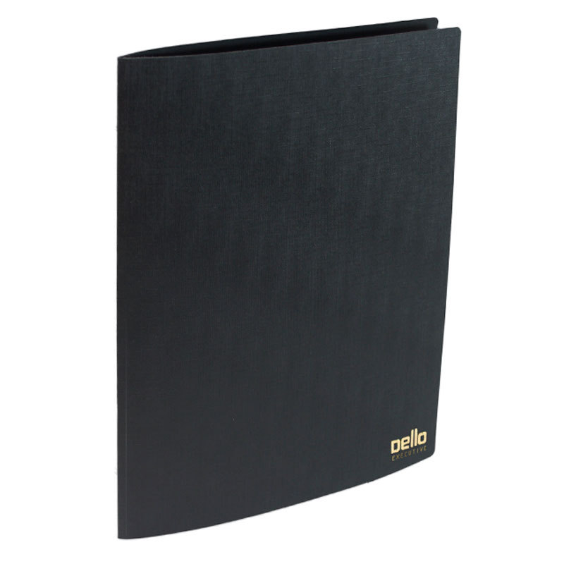 Pasta plástica com grampo ofício Executive preta 0294.P Dello em Oferta na Shopee