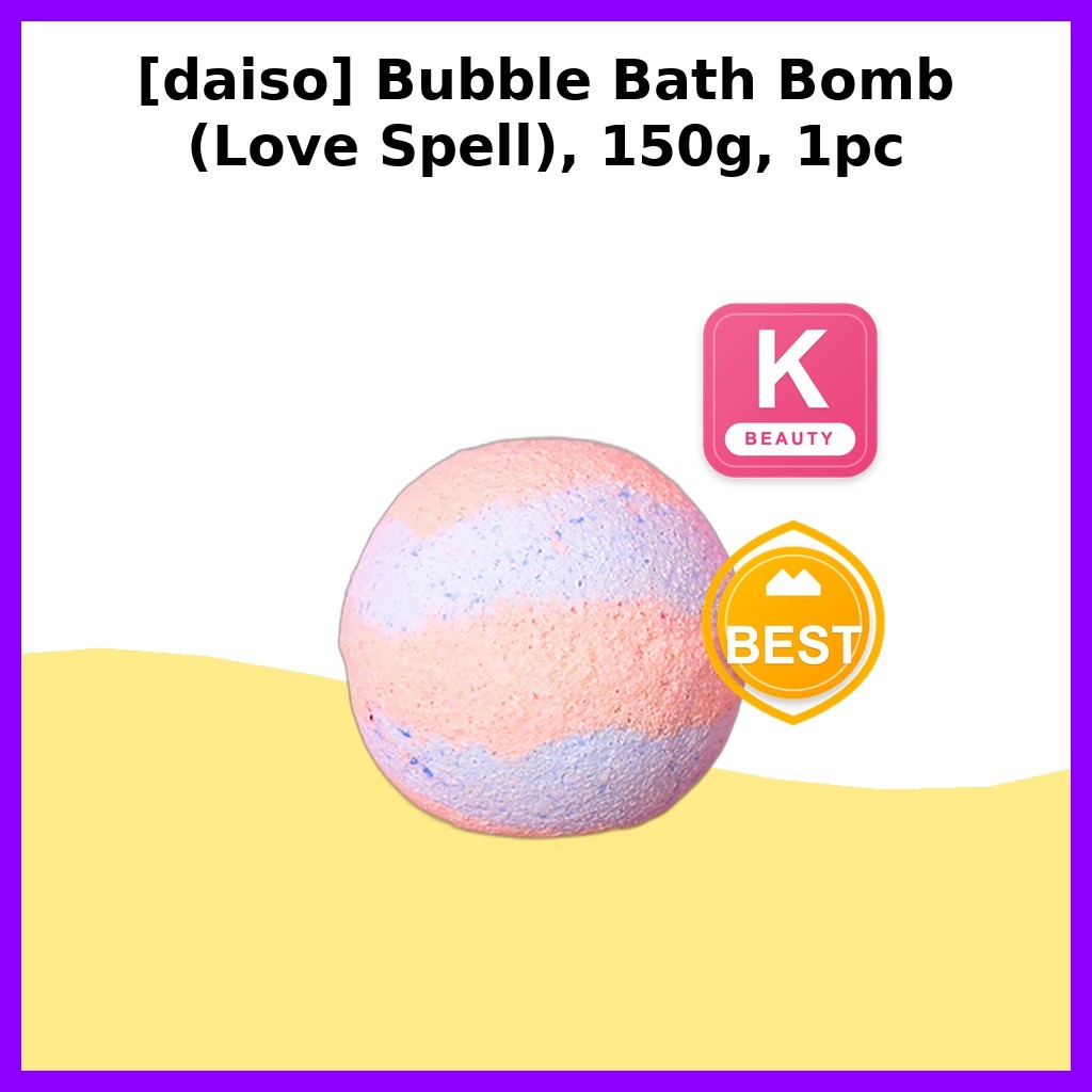 [daiso] Bomba De Banho De Bolhas (Amor Feitiço) , 150g , 1 Unidade/Coreana/Aroma De/100 % Genuíno Por mirashop