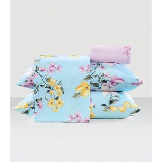 Jogo de Cama 150 Fios Casal 4 Peças Lar E Lazer Azul em Oferta na Shopee