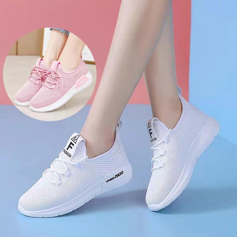 Primavera outono gaze respirável sapatos brancos mulheres esportes lazer versão coreana estudantes do ensino médio tênis