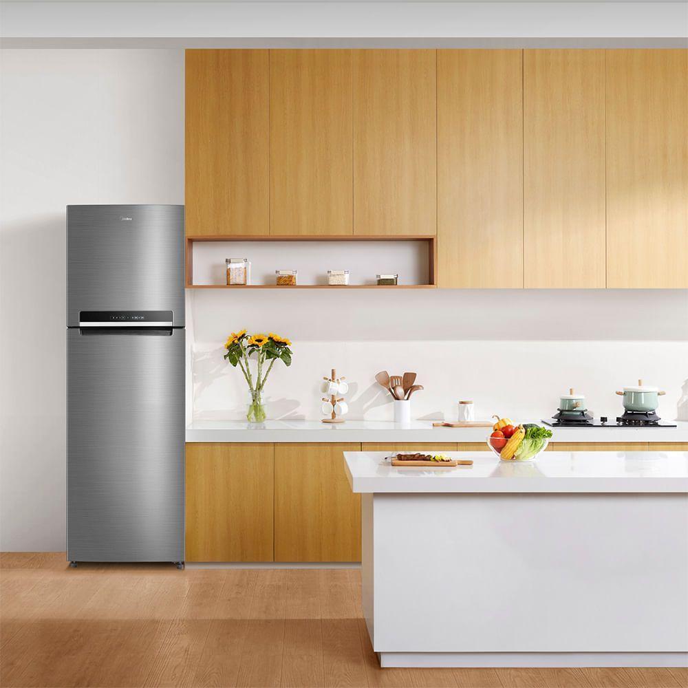 Geladeira Frost Free Duplex 425L Inverter Cor Inox Midea MDRT572EVD463 Bivolt — imagem 2 de 2