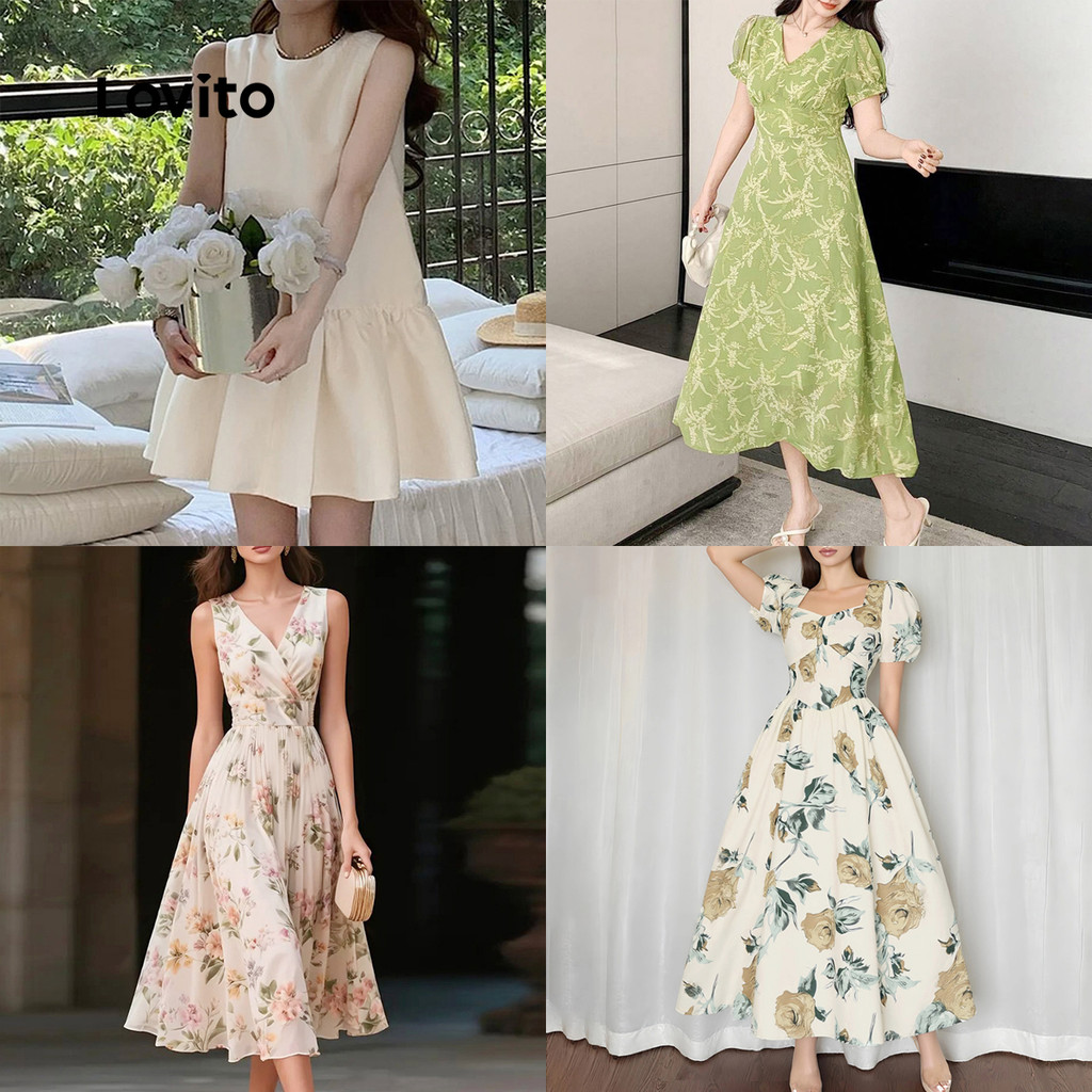 Lovito Special Casual Dress / One-piece for Women (Size L) em Oferta na Shopee
