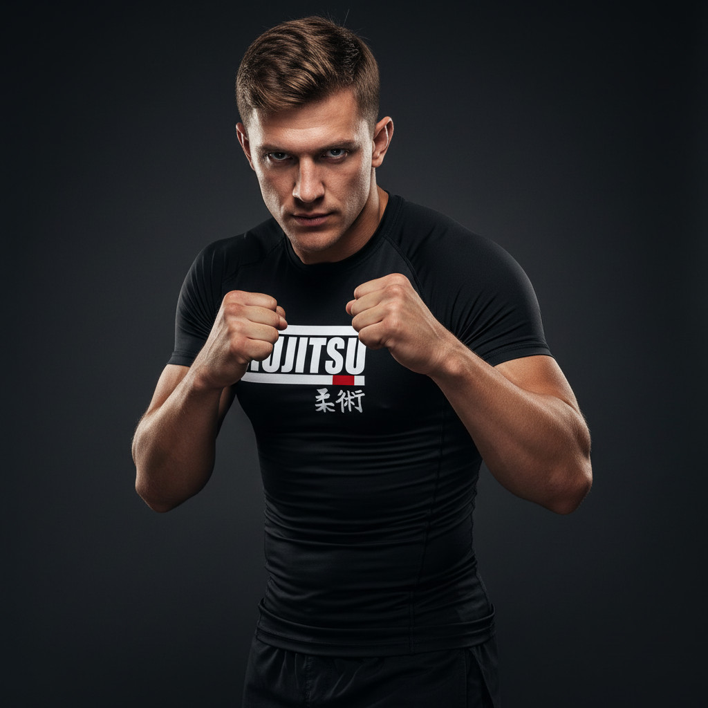 Camiseta Compressão Jiu Jitsu Masculina Rash Guard Treino Academia MMA Fitness Dry Fit em Oferta na Shopee