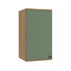 Armário Aéreo Celeste Kappesberg 100% MDF 1 Porta Nogueira/Verde 40cm