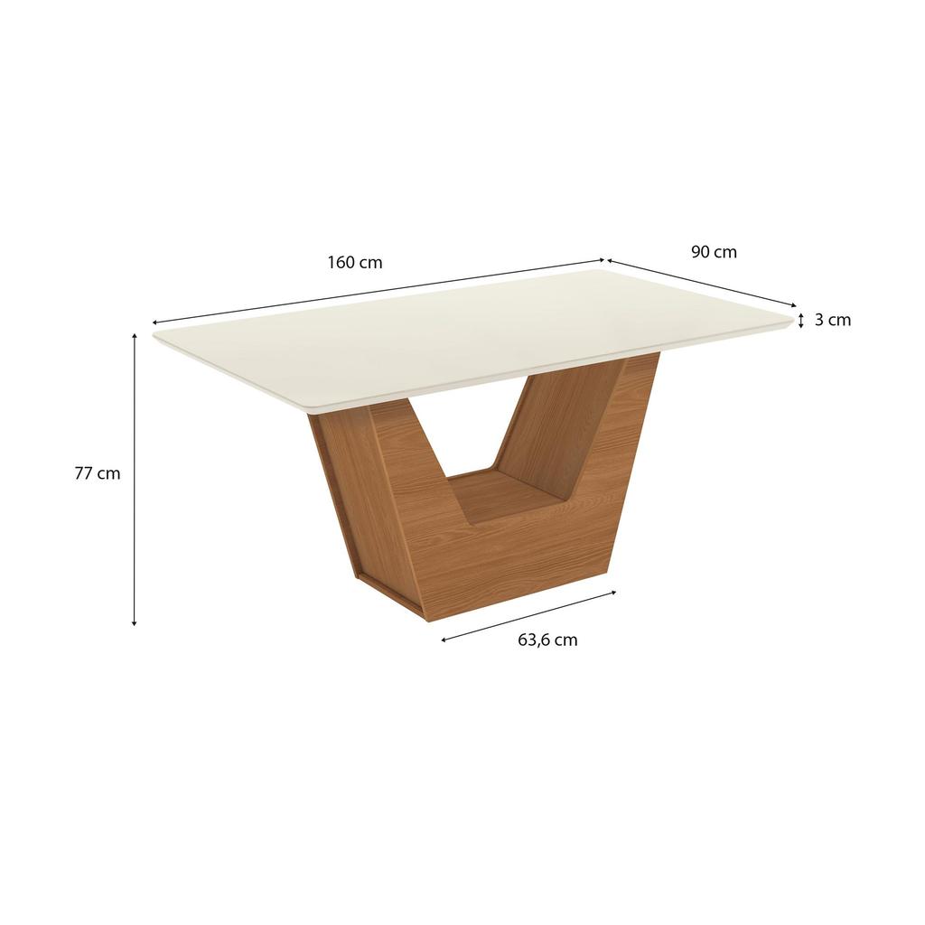 Conjunto Sala de Jantar Verbana Kappesberg 6 Cadeiras Veludo Titanio — imagem 2 de 2