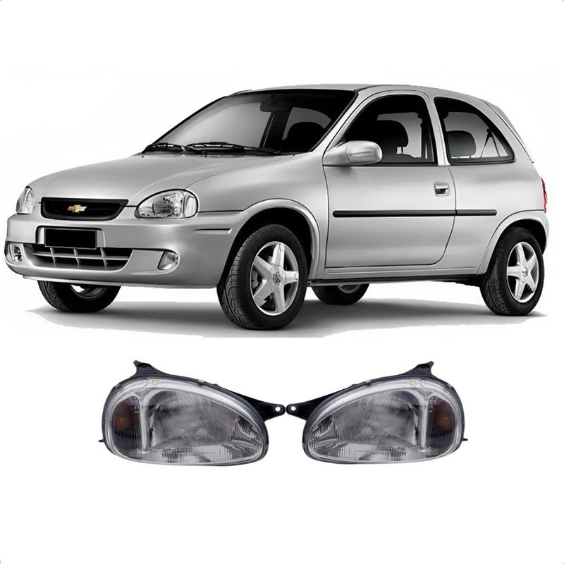 Par Farol Gm Corsa Wagon Pick-up 1994-2000 H4 Original Arteb — imagem 2 de 2