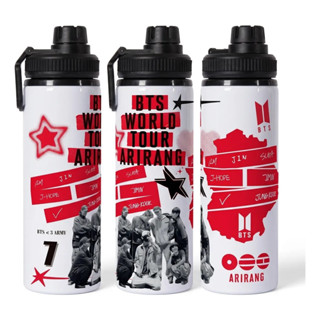 Garrafa Squeeze De Alumínio Bts World Tour Arirang com Nome Personalizado 750ml em Oferta na Shopee