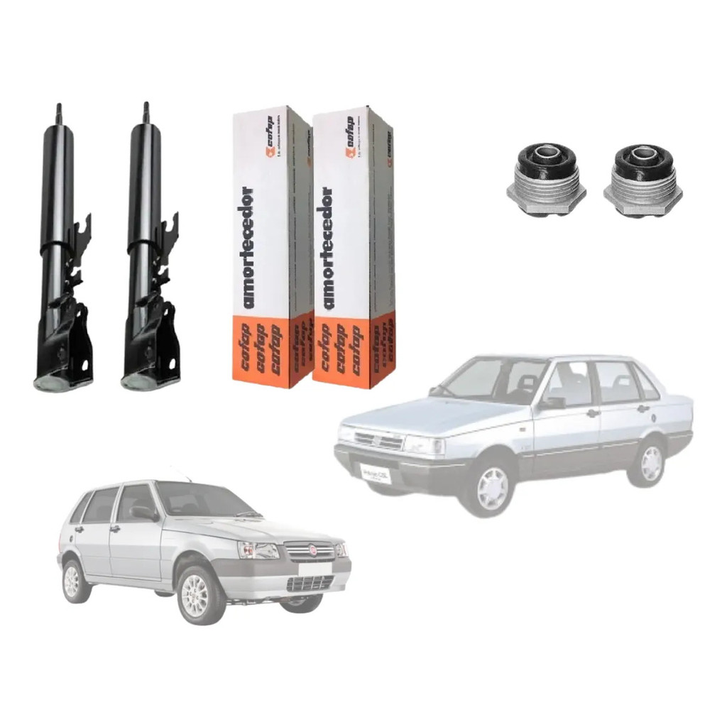 Par Amortecedor Traseiro Cofap Fiat Uno 89 A 13 + Kit