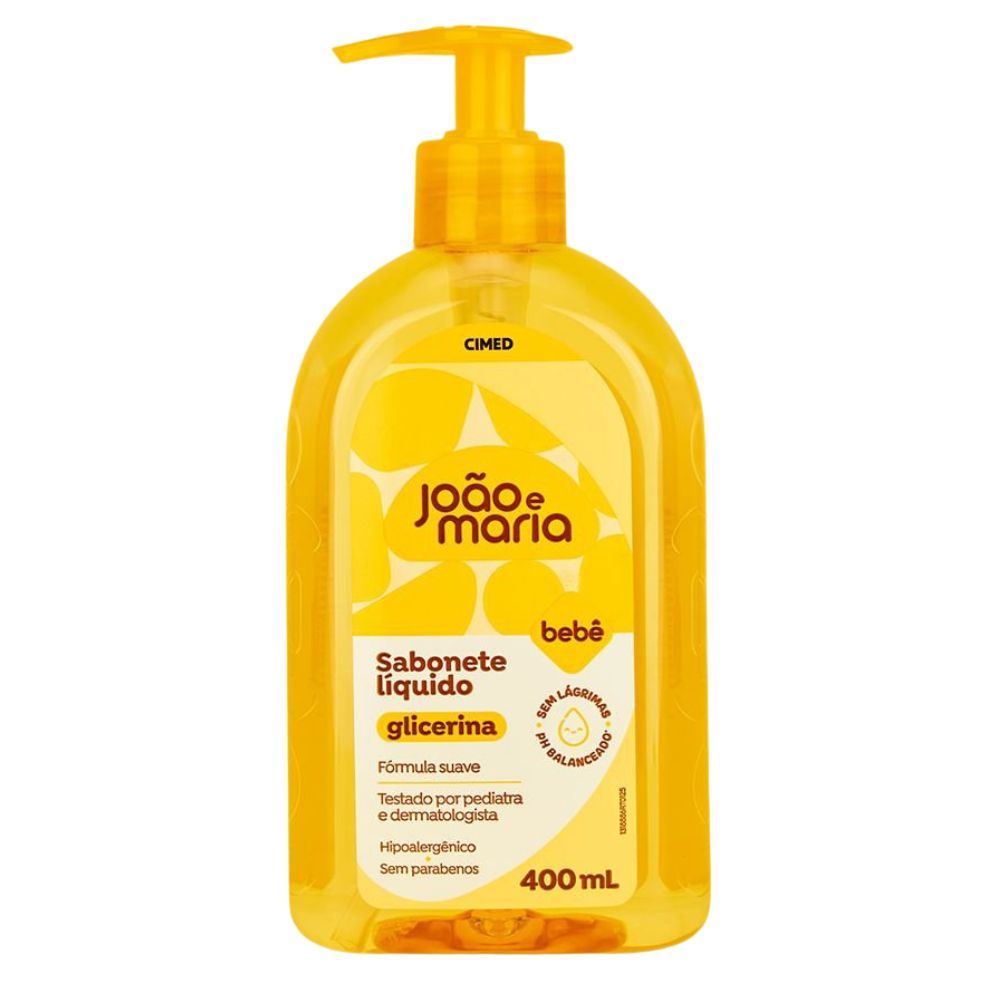 Sabonete Líquido Bebê João e Maria Glicerina 400ml