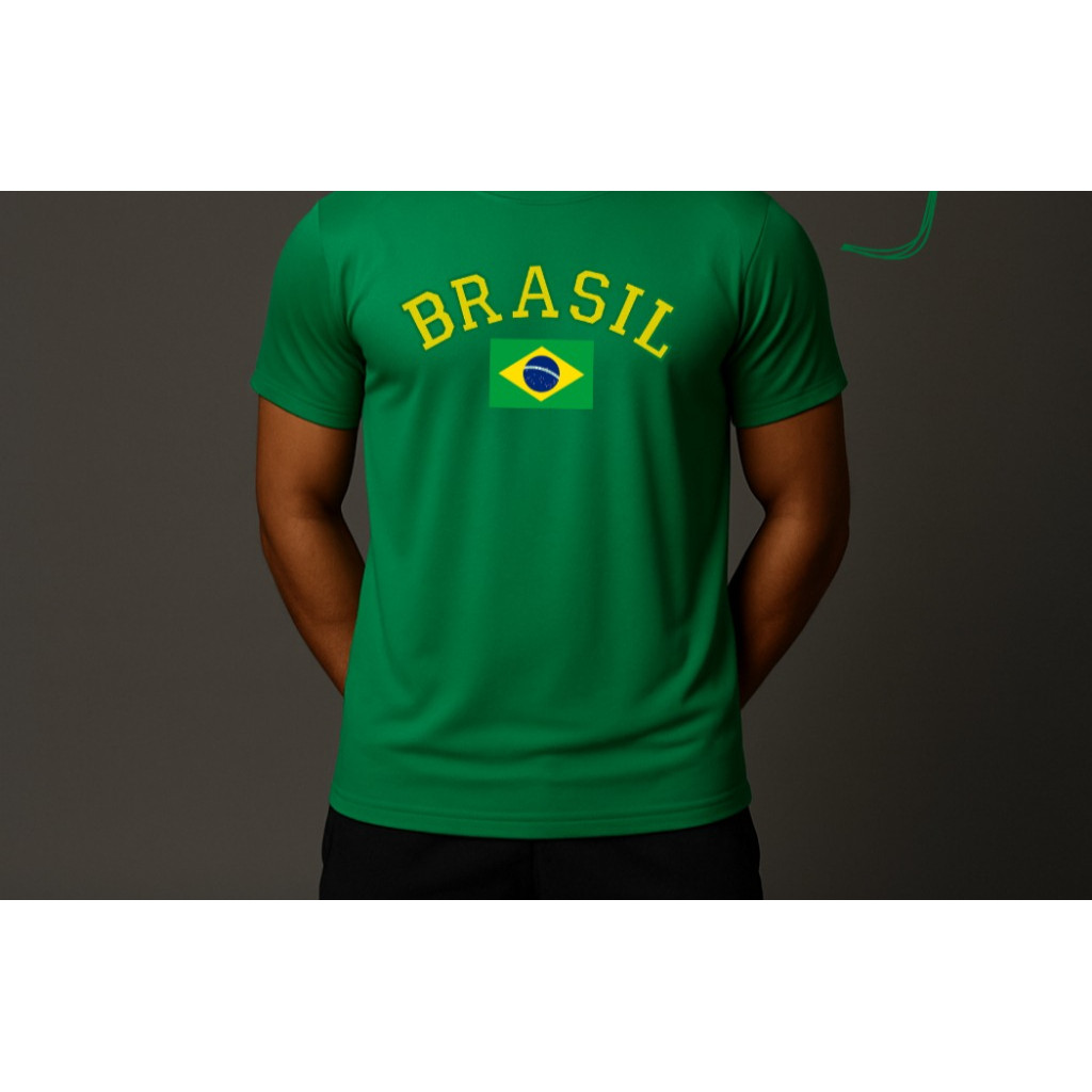 Camiseta Dry Fit Brasil Torcida Unissex Brasil Copa Do Mundo 2026