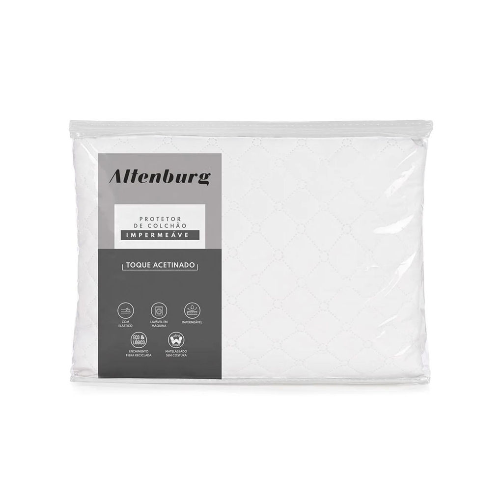 Protetor de Colchão Impermeável Queen Altenburg Branco