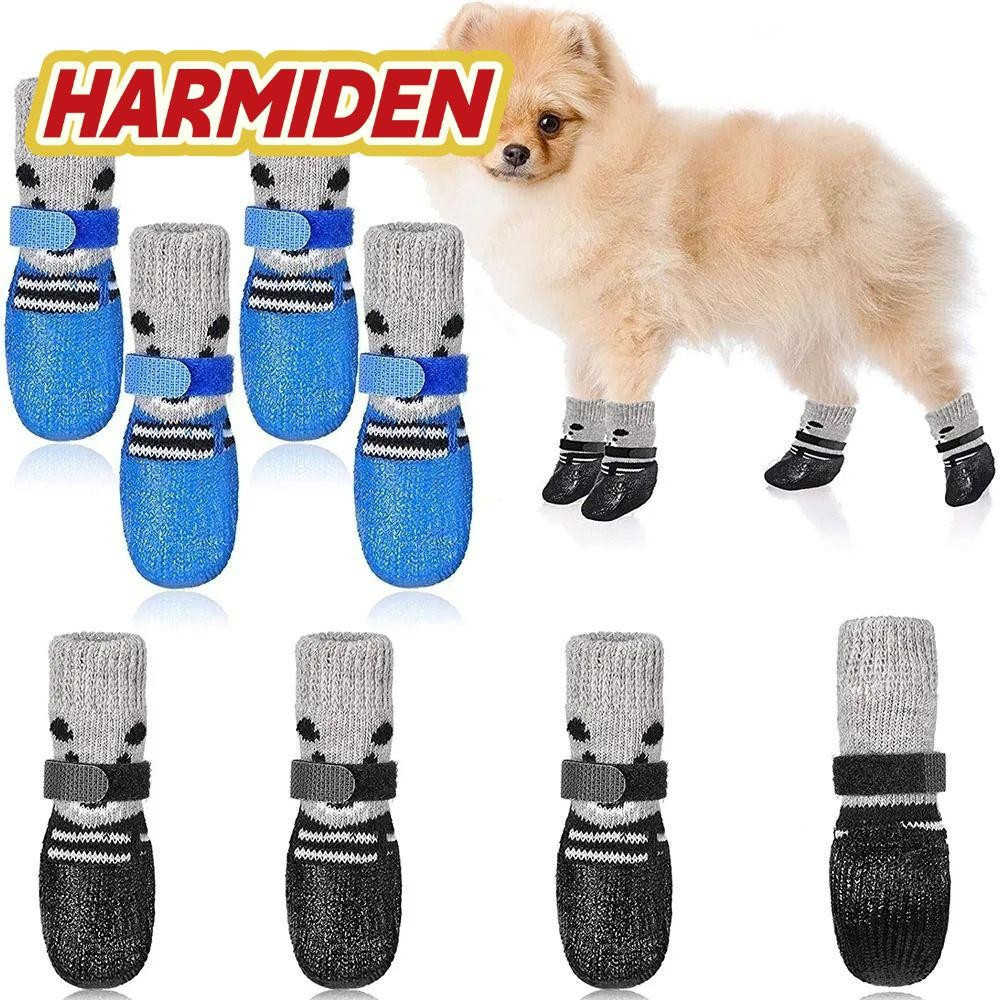 MIOSHOP Botas Para Animais De Estimação , Meias , Com Cordão Ajustável , De Neve , Gatos , Cães De Borracha , Suprimento