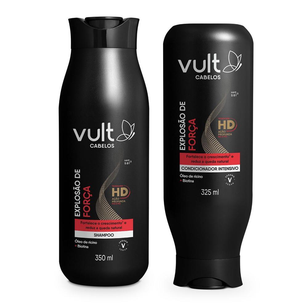 Combo Vult Cabelos Explosão de Força: Shampoo 350ml + Condicionador 325ml em Oferta na Shopee