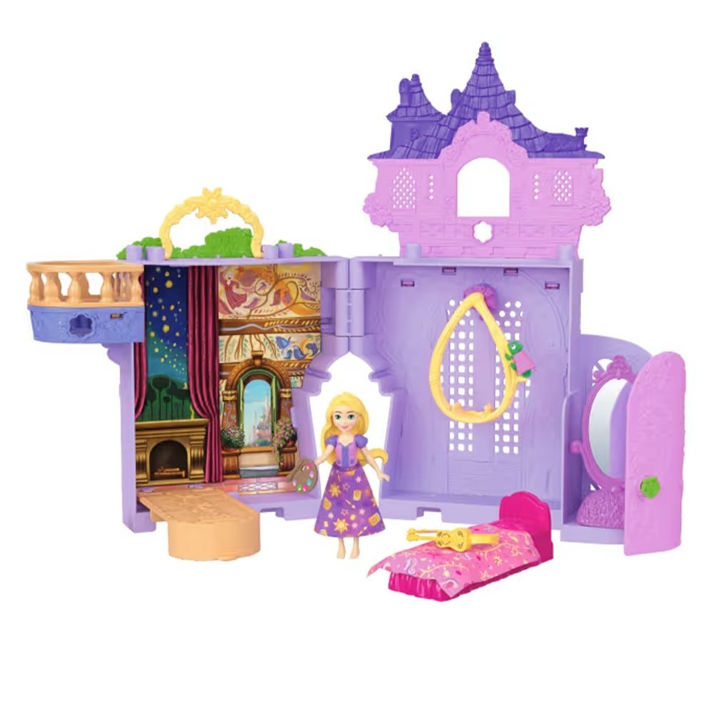 Conjunto Boneca Princesa Rapunzel Disney + Castelo Mattel em Oferta na Shopee