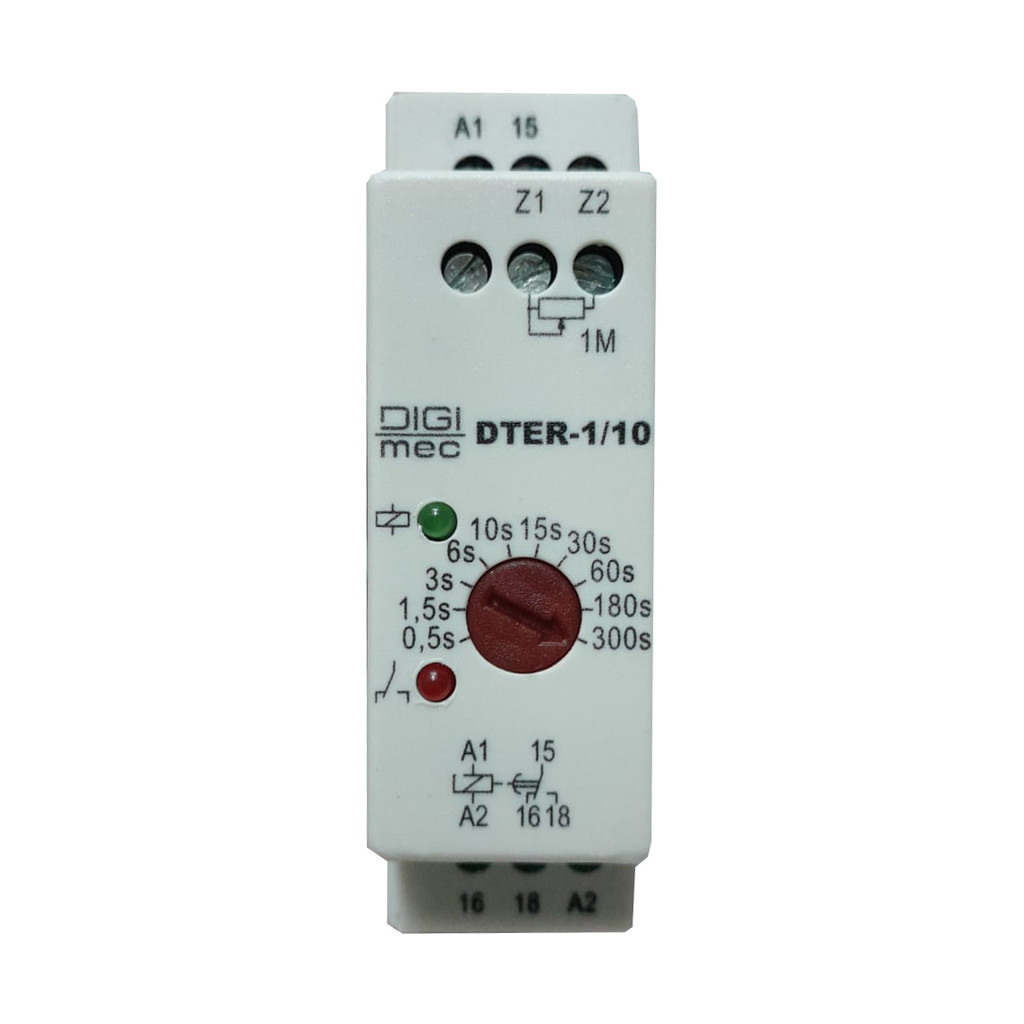 DTER-1/10 RELE TEMPO 220VCA MULTI FUNÇÃO DIGIMEC