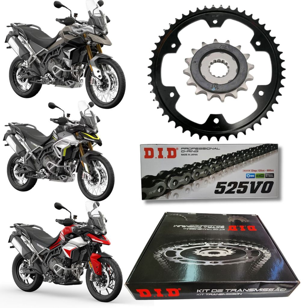 KIT RELAÇÃO DID TRIUMPH TIGER 900 900 GT 900 RALLY (2020–2023) COROA 50D PINHÃO 16D 520x122