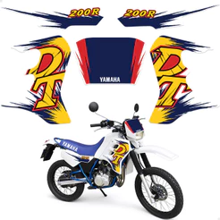 Kit Adesivos Para Yamaha DT 200R 1996 Moto Branca Completo