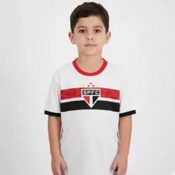 Camiseta São Paulo Stencil Infantil Branca
