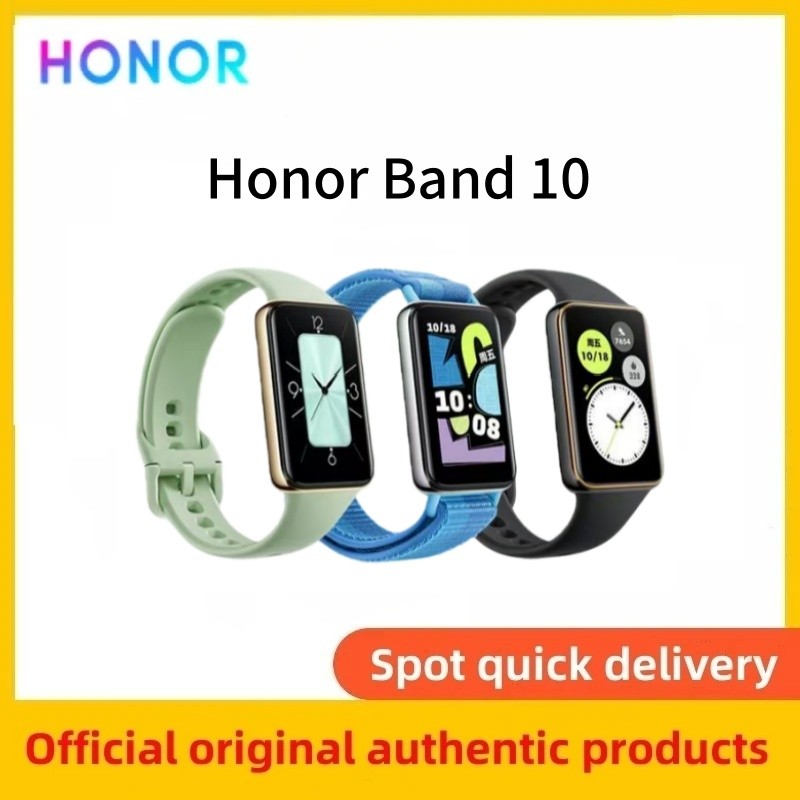 Honor Band 10 Pulseira Inteligente Oxigênio No Sangue Frequência Cardíaca Exercício Monitoramento De Saúde Tela AMOLED B