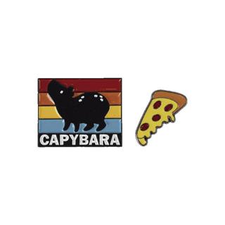 Pins De Metal Sestini Studio - Capivara E Pizza em Oferta na Shopee