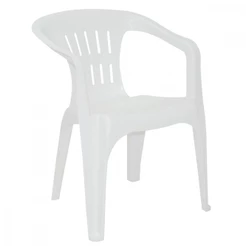 Cadeira plástica com braços branca Atalaia Tramontina