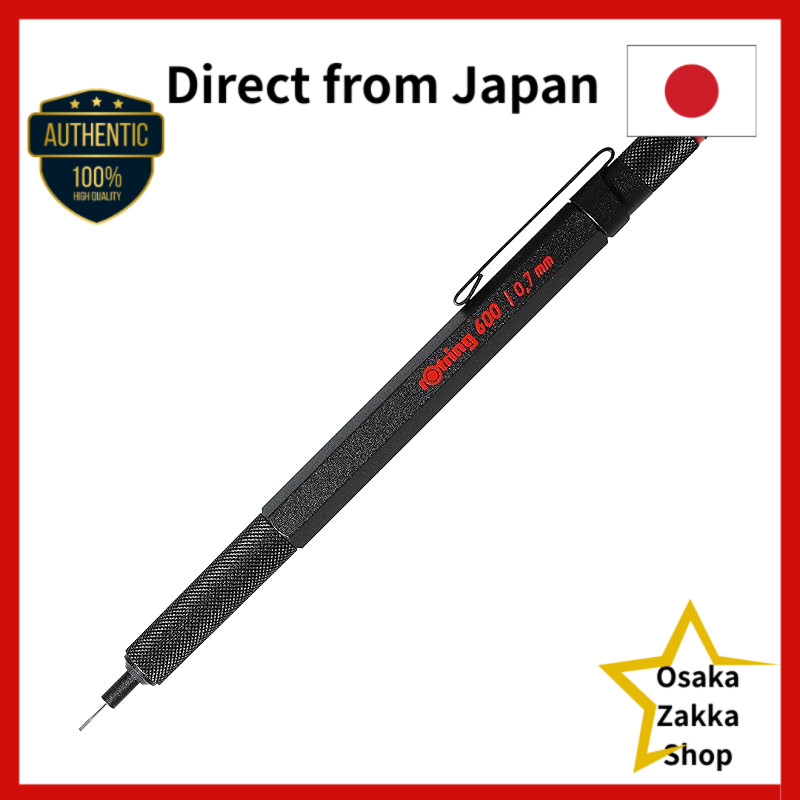 Lápis Mecânico Rotring 600 0.7mm Preto 1904-442 [Produto Genuíno Do Japão]