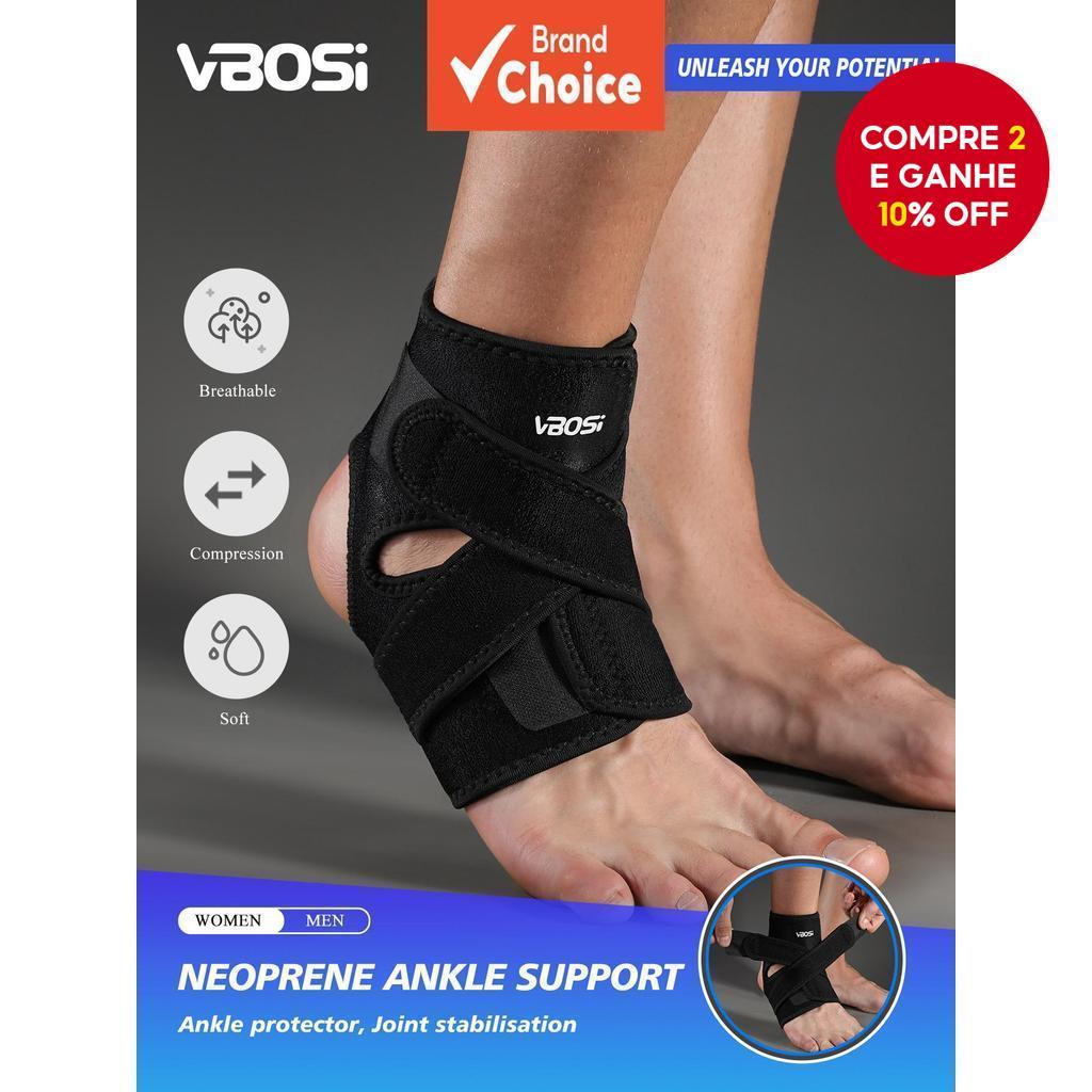 1 Peça Neoprene Tamanho Único Ajustável Unissex Tornozelo Cinta Escalada Proteção De Basquete