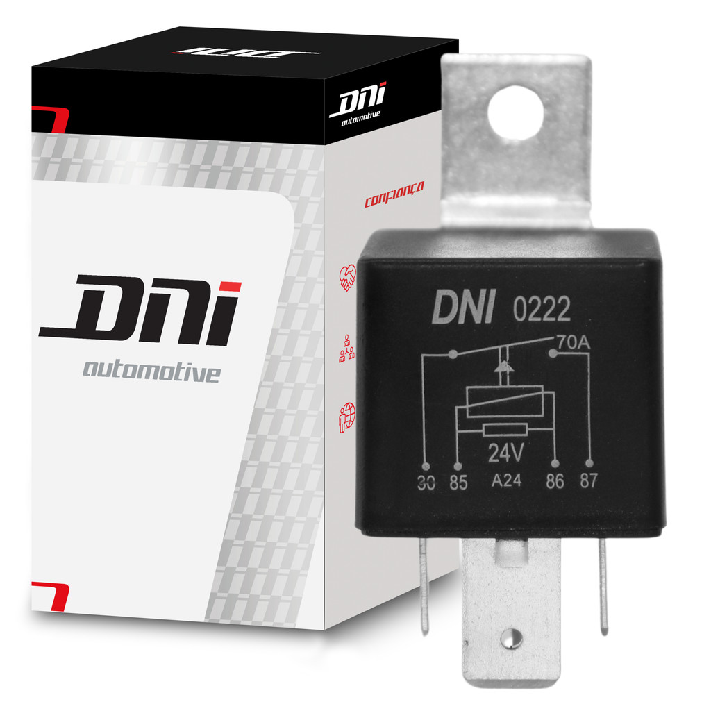 Relé Auxiliar Universal 24V - 70A - DNI 0222 em Oferta na Shopee