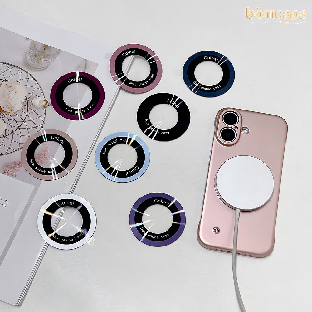 Anel Adesivo Magnetico Celular Sem Fio Placa De Metal É Comum A Todos Os Estilos De Telefones Celulares  KZJ010 em Oferta na Shopee