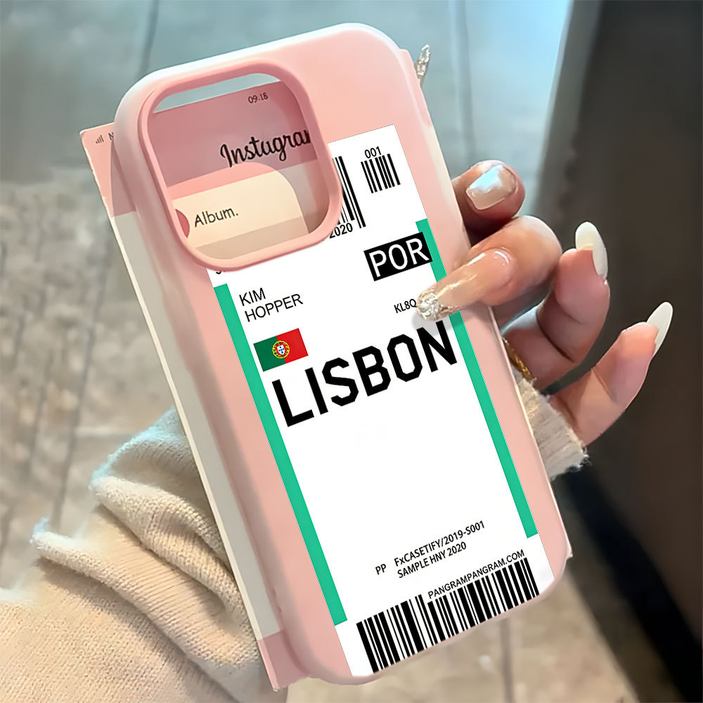 Passagem Aérea Personalizada Capa Capinha Para iPhone 17 Air 16 15 14 Plus 13 12 11 Pro Max 16e 2 Em 1 Fosco Portugal