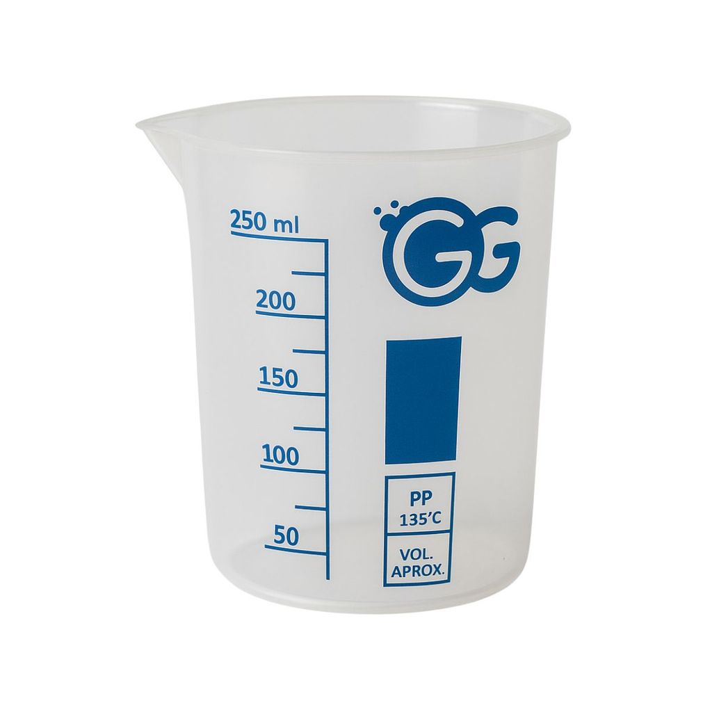 10 Copo Plástico Medidor Becker 250ml P/ Uso Culinário Artesanal Jardinagem