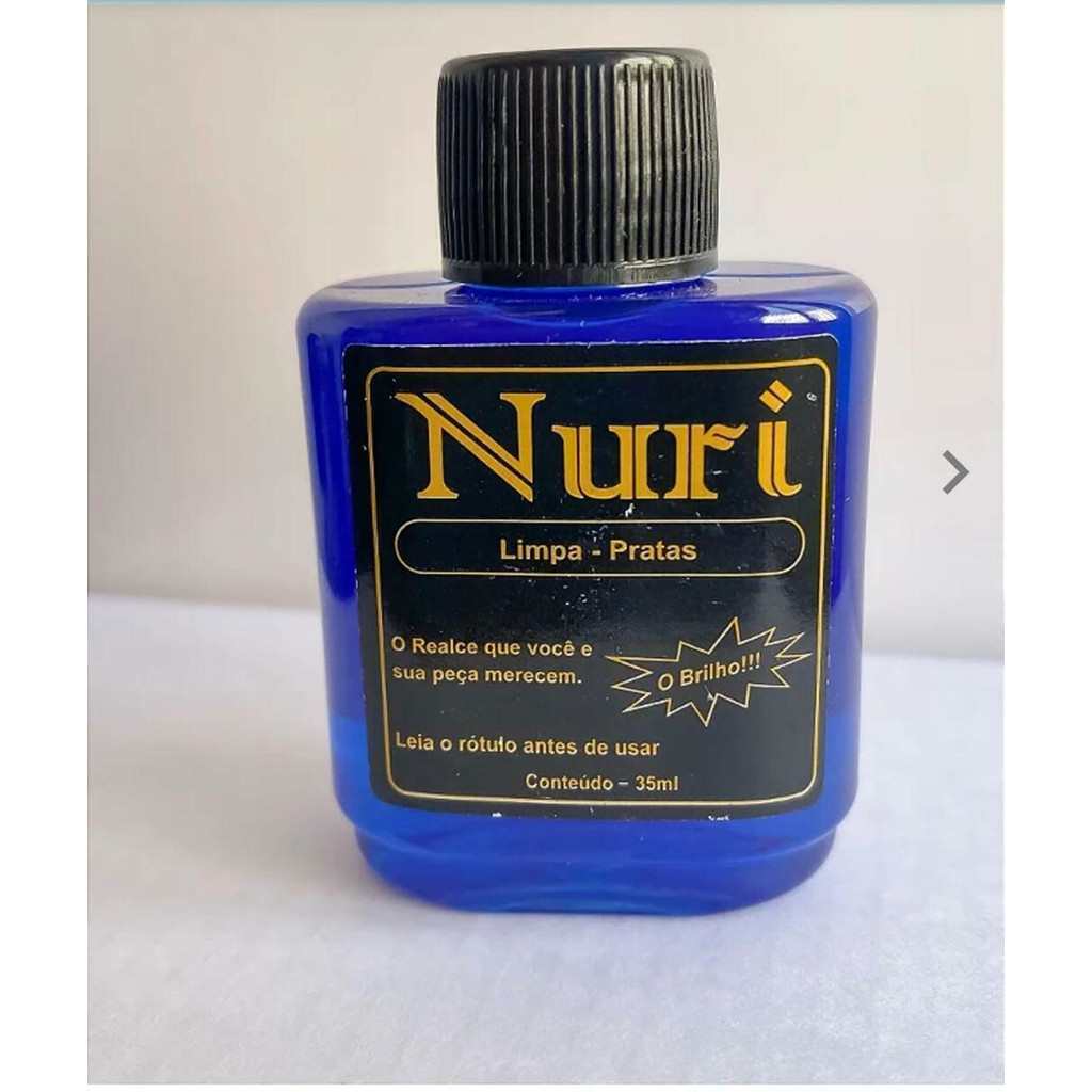 Limpa prata NURI 35ml com flanela em Oferta na Shopee