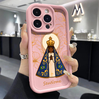 Capinha Capa de Silicone Nossa Senhora Aparecid Anti queda para IPhone XR 11 12 13 14 15 16 17 Pro MAX 14 15 16 Plus em Oferta na Shopee