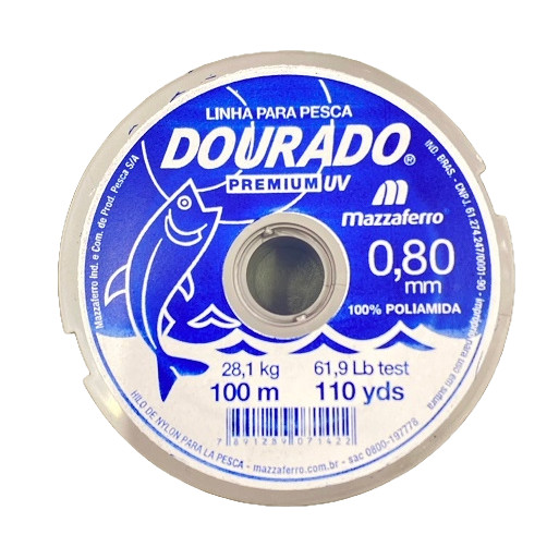 Nylon Linha Dourado Premium 0.80 100m #071422 em Oferta na Shopee