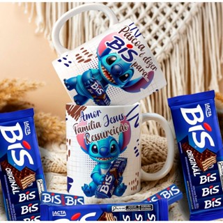 Caneca De Porcelana Stich Feliz Páscoa Bis Kinder ovo Prestígio Ouro Branco em Oferta na Shopee