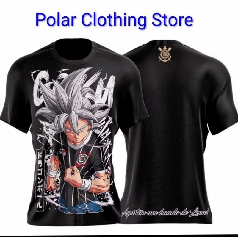 Camiseta Masculina Personalizada Goku Torcedor Times - Blusa de Malha 100% Algodão - My Street
