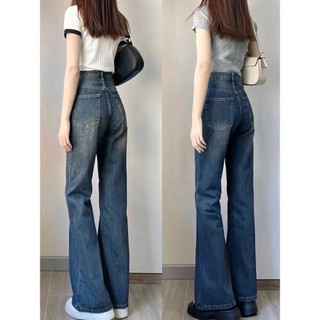 Jeans queimados femininos primavera outono novo estilo tamanho grande capa de cintura alta virilha tamanho grande gordur